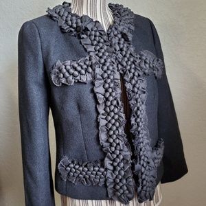 J. CREW 100% WOOL GRAY JACKET  SIZE6. EUC
